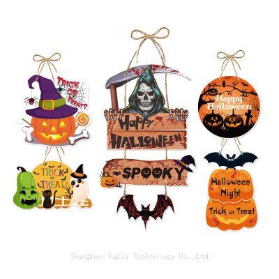 Wholesale Halloween Pumpkin Door Hanging Signs - Welcome Decor for Front Doors, Bulk Party Supplies