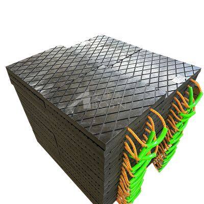 UHMWPE black leg pads for heavy machinery, wear-resistant, anti-slip, and high load-bearing