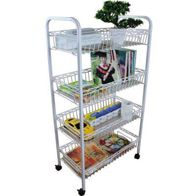 Простая мебель: многофункциональный многоуровневый стеллаж-тележка с волнообразной отделкой