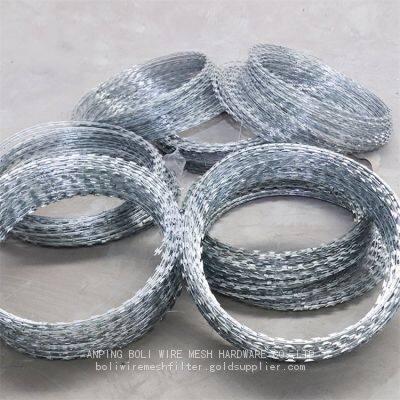 Best Selling Low Price Barbed Wire Fence Galvanized Import Iron Wire Security Barbed Razor Barb Wire Price Per Roll BOLI