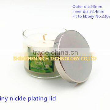 53mm Shiny Nickle Plating Candle Lids photo-2