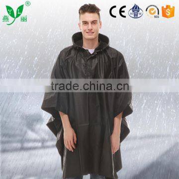 YANLI unisex durable 100%waterproof adult poncho raincoat