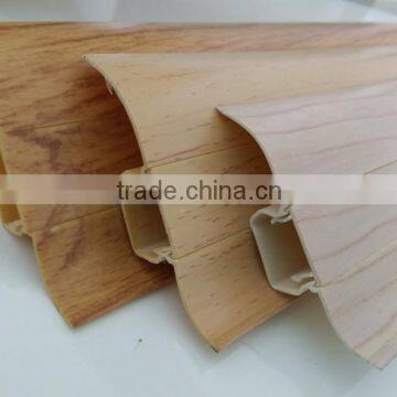 China Supplier Imitation Wood Grain Flooring Trim Pvc Skirting Board photo-2