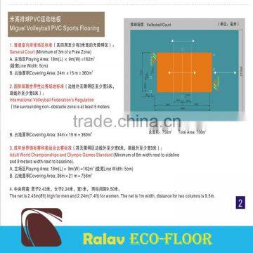 High Quality Volleyball Court PVC Sports Flooring