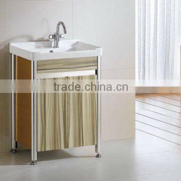 Square small bath simple style floor standing aluminium washing clothes cabinet