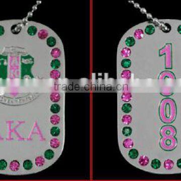 AKA Greek Double Sided Alpha Kappaa Alpha Sorority custom dog Tags logo Jewelry necklace