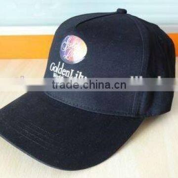 Black Custom Cotton Printing 5 Panel Hat Custom