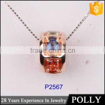 China Oem Jewelry Manafacturer Big Stone Pendant Design Simaples Gold Chain Necklace photo-3