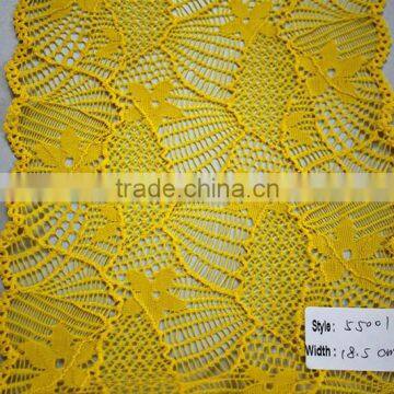 Fancy Designs Nylon Lace Fabric for Women Plain,french Style Warp Knitting Lace Fabric