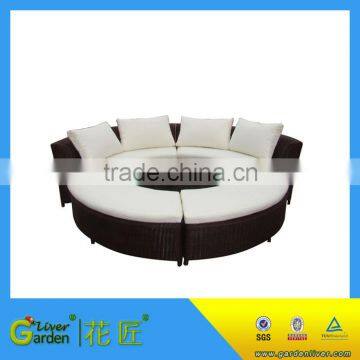 jardin furniture garden wicker set round rattan loveseat sofa