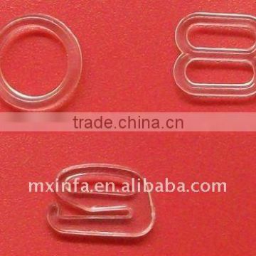 Clear plastic bra strap ring and slider,hook