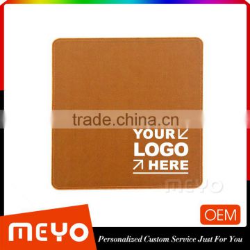 China rubber square PVC leather mouse mat with Cusotmized logo