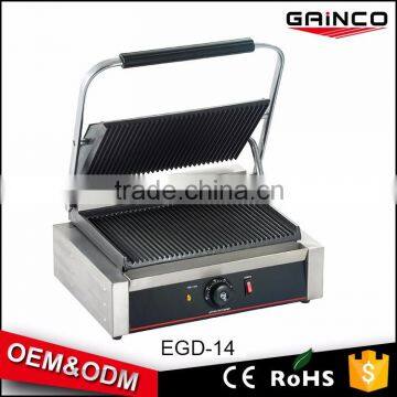 Non Stick Cast Iron Sandwich Press Contact Grill Electric Panini Maker Grill