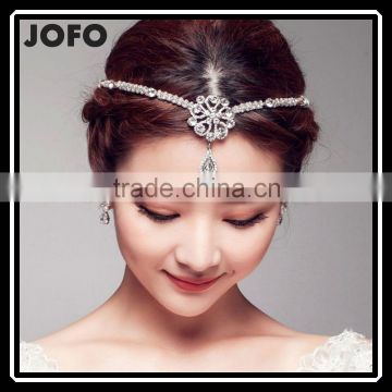 JOFO Handmade Crystal Pendant Hair Jewelry Wedding Hair Accessories Bridal Head Jewelry Headpiece Headwear For Women