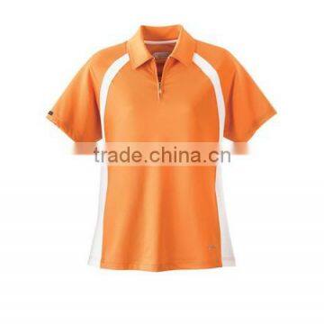 orange short sleeve pique polo t shirt