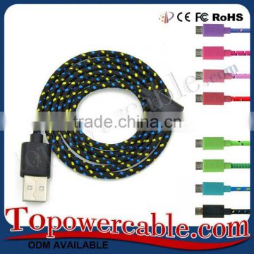 Manufacturing Colorful Cell Phone Charge Micro Usb Data Sync Charging Cable