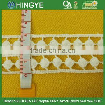 wholesale off white crochet cotton lace for garments H1506