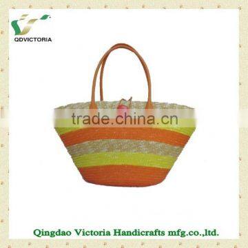 Wheatstraw with stripe color handbags