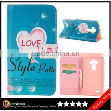 Keno High Quality PU Leather Credit ID Card Holder Foldable Flip Cover for LG G4 Case