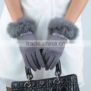 Touch Screen Grey Color Wool Gloves photo-6