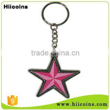 Promotional Factory Wholesale Custom Metal Star Shaped Keychain