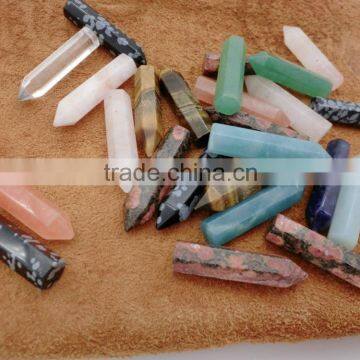 Wholesale Natural Mixed Gems Stones Double Point Healing Necklaces Earrings Pendant Beads Jewelry