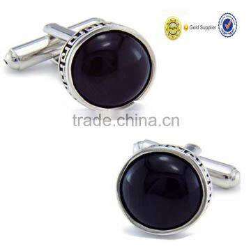 stone black cufflinks/gold crystal cufflink/