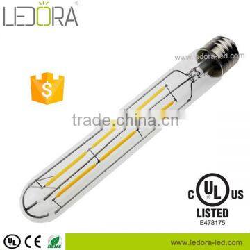 UL certificate 2200K 6000K 6W 120V e26 dimmable LED filament bulb t30