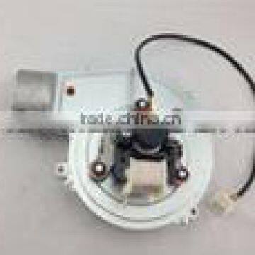 Combustion fan for wood burning stove