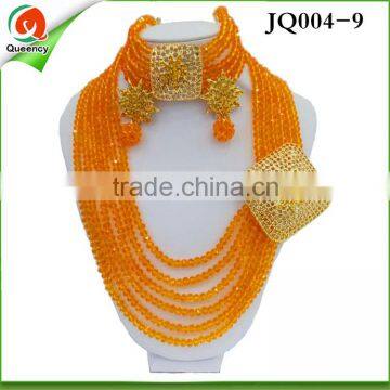 Newest african beads jewelry set 2016 nigerian wedding african beads for women JQ004-9