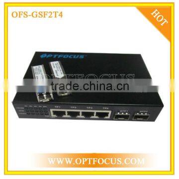 10/100/1000M 4UTP+2SFP Media Converter