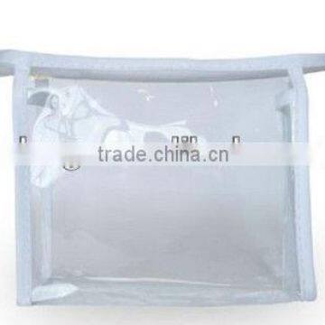 blank white cosmetic pvc bags with zipper