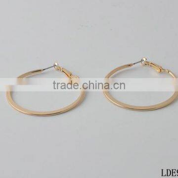 Flat Gold hoop earrings