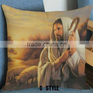 The Classic Scene of Jesus Printed Christian Bible Throw Emoji Massage Euro Pillowcase Decor Home Church Religious Gifts photo-4