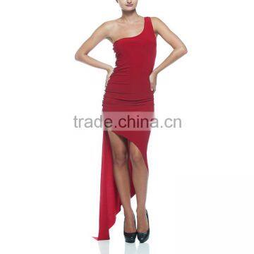 Vintage Mexican Embroidered Dress Prom off Shoulder Red Velvet Evening Dress Asymmetrical Hemline Wedding Dresses photo-2