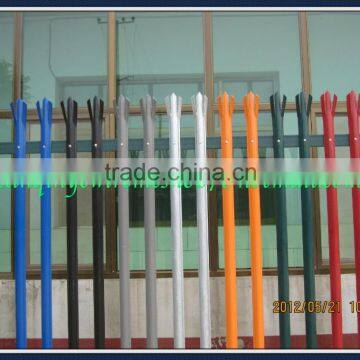 Yellow pvc coated palisade fence manufacturetrading