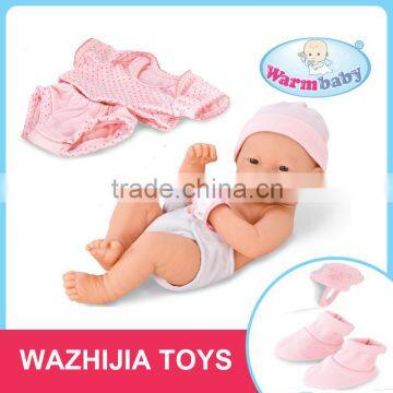 China factory supply cute 14 inch inflatable baby doll with clothes