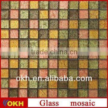 Glazed gold crystal mosaic