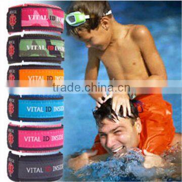 custom kids id bracelet safety kids waterproof id bracelet