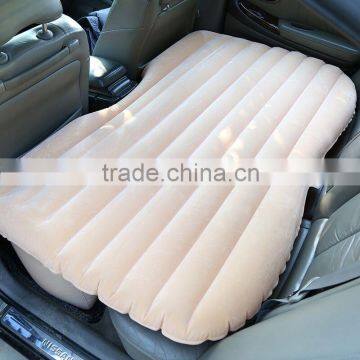 Car Air Mattress Travel Bed Flocking Inflatable Car Bed For Camping in Black