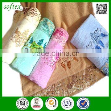 100% cotton luxury decorative border cotton bath towel