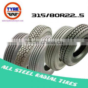 315/80R22.5 factory prices durable all steel radial tbr tyres /tiresfor truck made in Qingdao