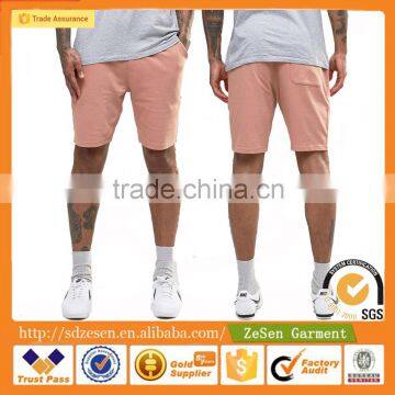 Wholesale Men Apparel 100% Cotton Pink Color Shorts Casual Short Pants For Men