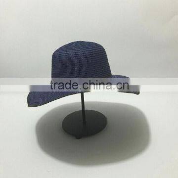 Elegant Navy Wide Brim Straw Sun Hat For Ladies,Female Large Straw Hat Quality Choice