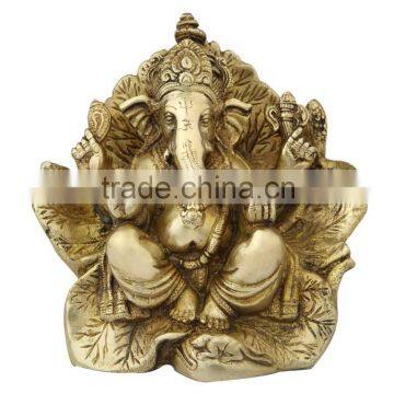 Lord Ganesha Sitting on Patta 8"