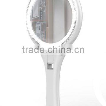 2014 newest design led hand mirror & 5x magnifying led hand mirror