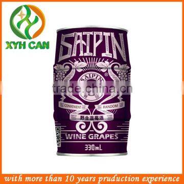 Recyclable Feature customized factory wine bottle metal tin