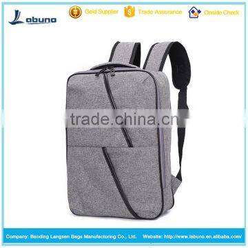 2016 Factory Wholesale OEM Canvas Shoulder Bag Backpack Combination Schoolbag for Men and College Boy photo-2