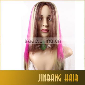 Halloween Perruque Anime Cosplay Wigs Brown Blonde Fuschia Ombre Harajuku Cosplay Wig