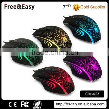 Wired type custom led gaming mouse with 6d optical mouse driver